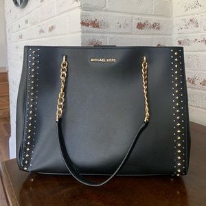 NWT Large Michael Kors black tote bag